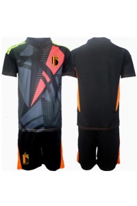 Fotbalové Dres Belgie Brankářské Dětské Domácí Oblečení ME 2024 Krátký Rukáv (+ trenýrky)